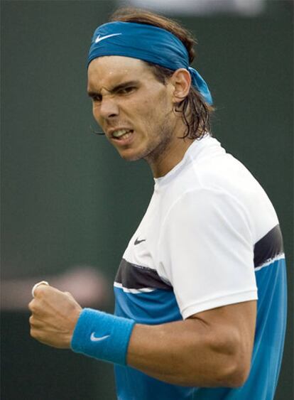 Rafa Nadal, durante el partido que le ha enfrentado a Del Potro.