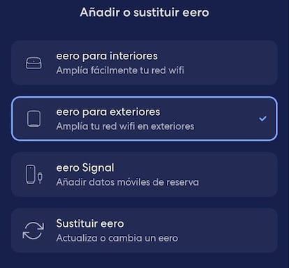App para instalar el eero Outdoor 7. I