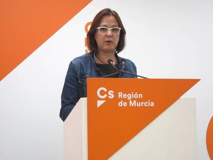 Isabel Franco, en un acto de Ciudadanos. 