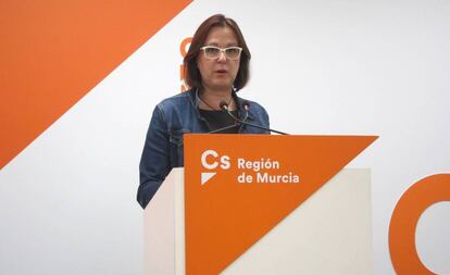 Isabel Franco, en un acto de Ciudadanos. 