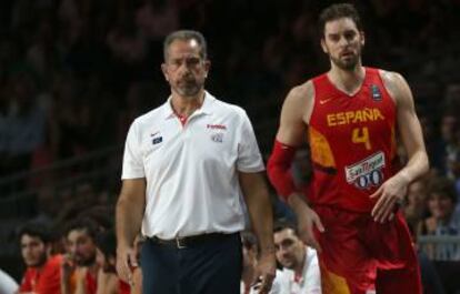 Orenga y Gasol, en el Mundial de 2014