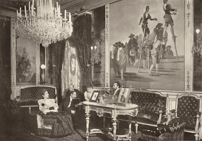 Sala de tapices de Goya, en el palacio de los marqueses de Viana.