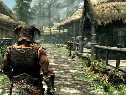 Un momento de 'Skyrim'.