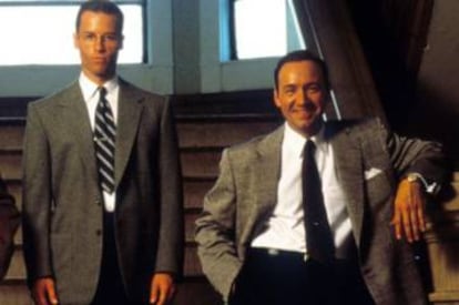 Guy Pearce y Kevin Spacey en 'L. A. Confidential'.
