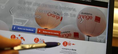 Un usuario accede a la plataforma shopciable.orange.es para realizar una compra.