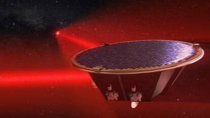 LISA será una constelación de tres satélites como el que se ve en la ilustración
