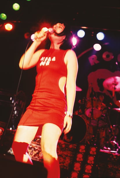 En el concierto Rock for Choice en el Hollywood Palladium de Los Ángeles en 1993.