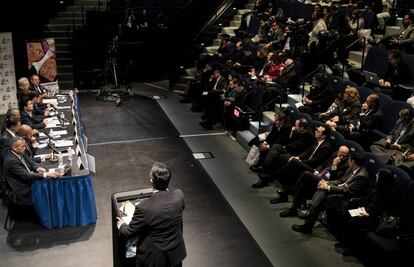 Encuentro entre partidos pol&iacute;ticos nacionales y la comunidad mexicana residente en el extranjero, celebrado el s&aacute;bado en Nueva York.