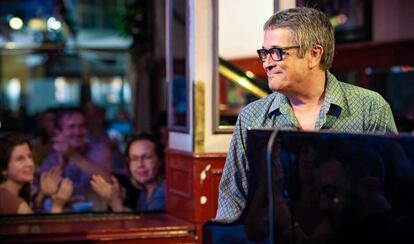 Chano Domínguez, ayer, en el café Central de Madrid. 