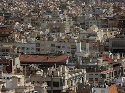 Bloques de pisos de viviendas en Barcelona.
