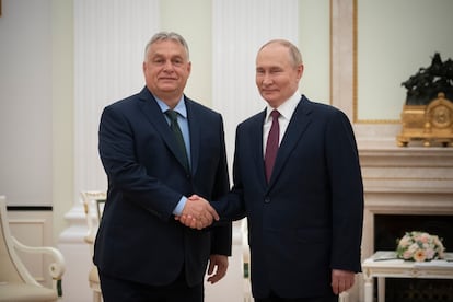 Orbán y Putin, el pasado viernes en el Kremlin.