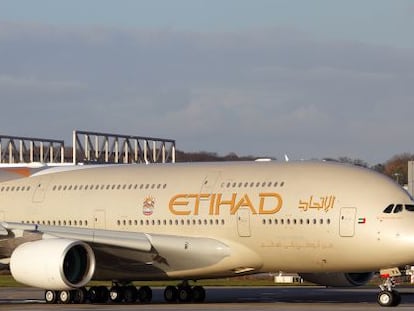 Un avi&oacute;n de Ethiad Airways.