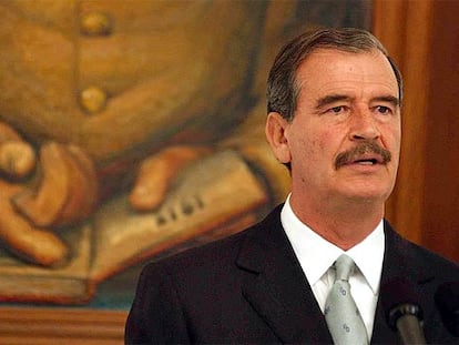 Vicente Fox en un acto oficial cuando era presidente de México.