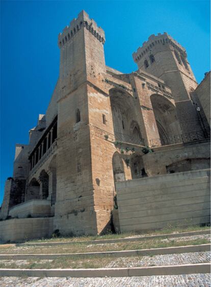 Vista del santuario de Ujué en Navarra