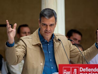 Pedro Sánchez, durante su intervención en la Convención en el Mundo Rural en Úbeda (Jaén).