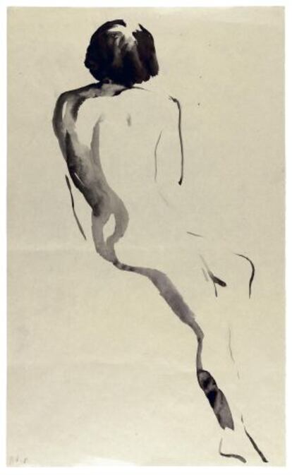 Desnudo (mujer de espaldas, sentada), (1926)
