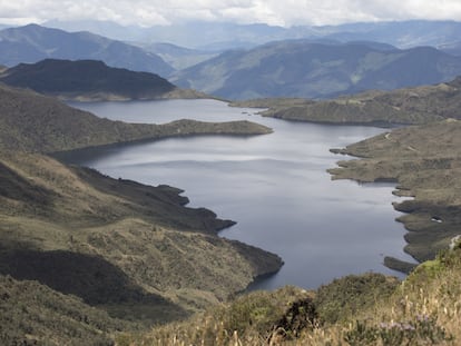La presa de la Chuza en el Parque Nacional de Chingaza (Departamento de Cundinamarca), en 2019.