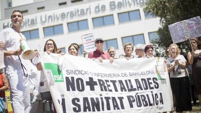 Manifestaci&oacute; a Bellvitge el 2014.