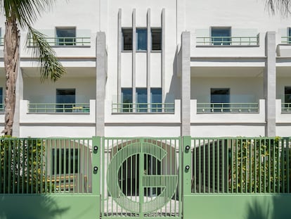 Fachada del Centro de Ingeniería de Seguridad (GSEC) en Málaga, inaugurado hoy miércoles.