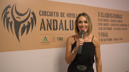 Cristina Sánchez, en un acto de la Fundación Toro de Lidia.
