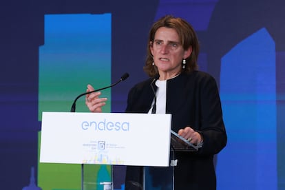 Teresa Ribera, ministra de Transición Ecológica y Reto Demográfico en el Spain Investors Day.