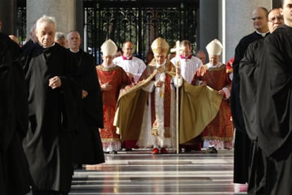 El papa Benedicto XVI ayer en el Vaticano.