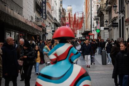 Una de las Meninas expuesta en calle Preciados, cerca de la Puerta del Sol, en Madrid.