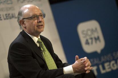 El ministro de Hacienda, Cristóbal Montoro, este fin de semana en Badalona.