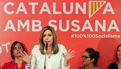 La presidenta andaluza, Susana Diaz, en un acto en Matar&oacute;.