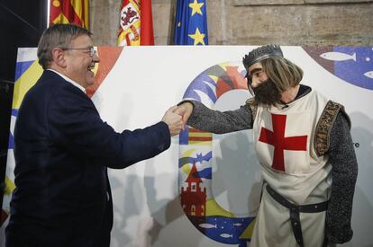 El presidente de la Generalitat, Ximo Puig, y el actor Eugeni Alemany.