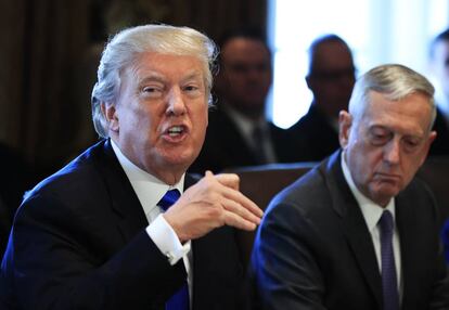 El president Donald Trump amb el secretari de Defensa, Jim Mattis, a la Casa Blanca.