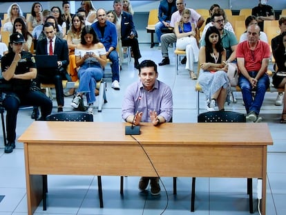 El autor confeso de la desaparición de la joven Marta Calvo y supuesto asesino de otras dos mujeres, Jorge Ignacio Palma, durante su declaración ayer miércoles en la Audiencia de Valencia.