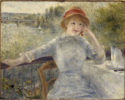 'Alphonsine Fournaise' (1879) ejemplo de modernidad parisina que reflejó Renoir en muchas de sus obras. 