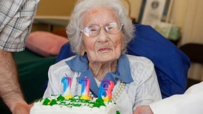 Besse Cooper el día de su 116 cumpleaños.