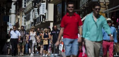 Turistas en el centro de M&aacute;laga.