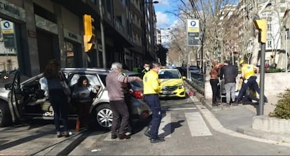 Vehículo que ha atropellado a ocho personas en Reus.