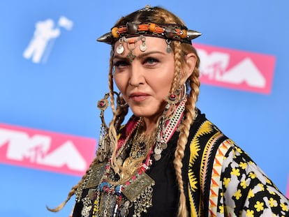 Madonna, durante los premios MTV Video Music Awards, en el Radio City Music Hall de Nueva York, en agosto de 2018