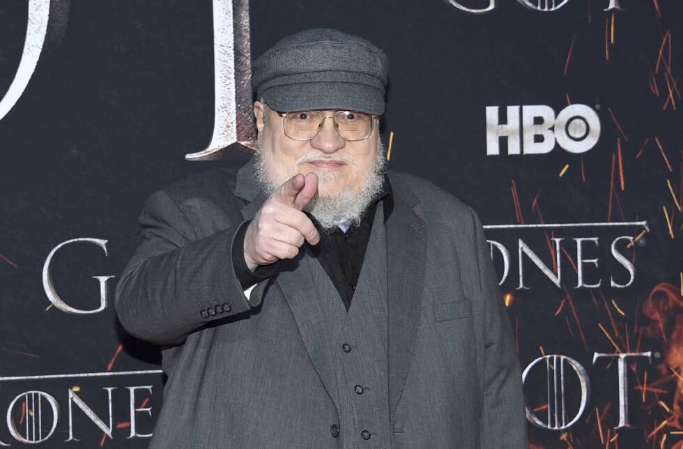 George R. R. Martin, el escritor que ha creado el universo de Juego de Tronos, en la Premiere de la serie en Nueva York