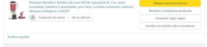 Devolución en Amazon