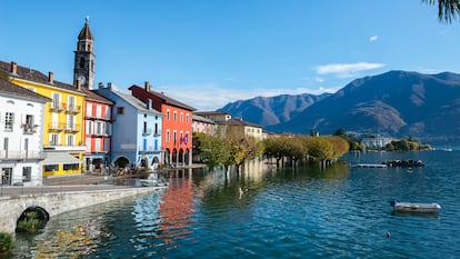 La ciudad suiza de Ascona, a orillas del lago Maggiore.