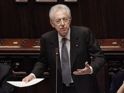 Mario Monti, en el Parlamento.