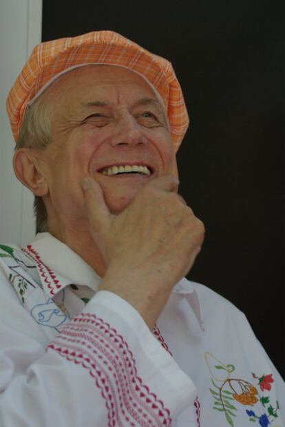 Yevgueni Yevtushenko, durante la inauguración de su museo.