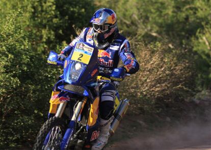 Cyril Despres, durante la segunda etapa del Dakar.