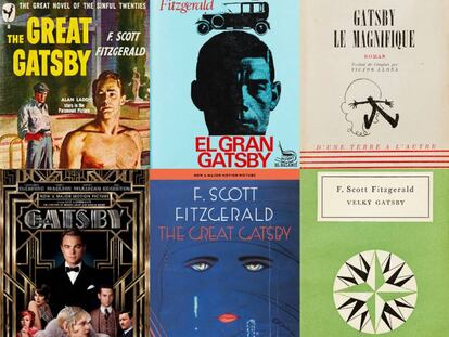 Portadas de 'El gran Gatsby' para sus ediciones en distintas lenguas.