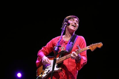 La cantante Sinéad O'Connor, en un concierto en Madrid en 2010.