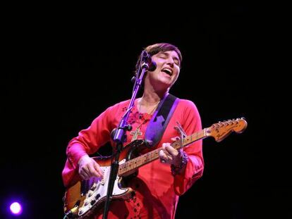 La cantante Sinéad O'Connor, en un concierto en Madrid en 2010.