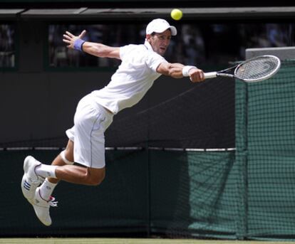 Novak Djokovic, ayer ante Kevin Anderson.