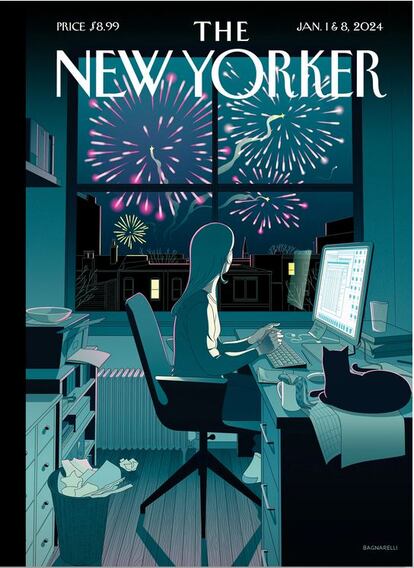 Bianca Baganarelli's illustration for this year's first 'New Yorker.'