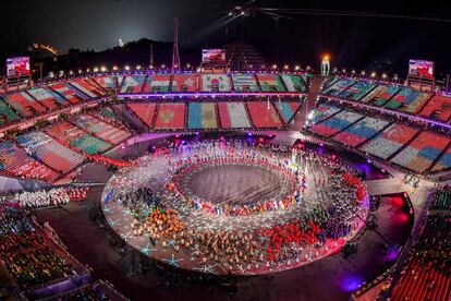 Ceremonia de clausura de los Juegos Olímpicos de Pyeongchang, el 25 de febrero de 2018.