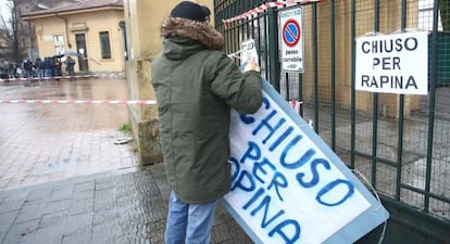 Pancarta en el Tardini: &quot;Cerrado por robo&quot;